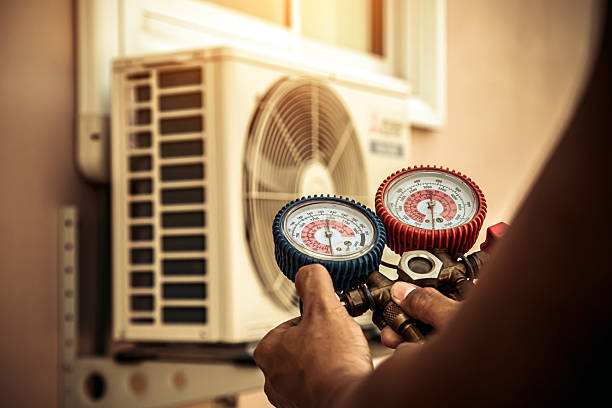 Professional Hvac technician working in North Eastham, MA